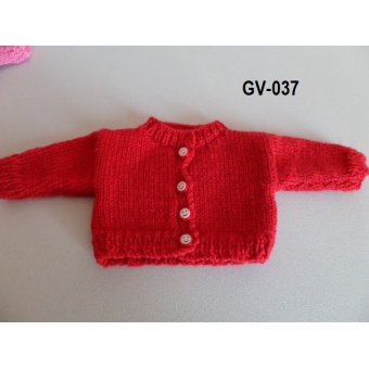 Gebreid vest rood